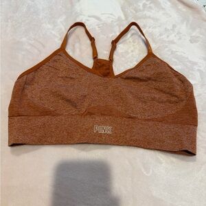 VS PINK Women's Rusty Orange Sports Bra